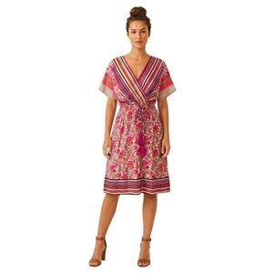 Sweet Miss Womens Dress Mix Media Cottagecore Bohemian Retro Boho Small Medium